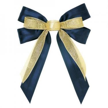 ダブルリボン オーナメント ネイビー