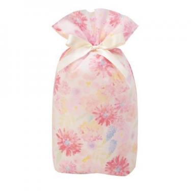 巾着 ギフトバッグ グリタリングフラワー M ピンク