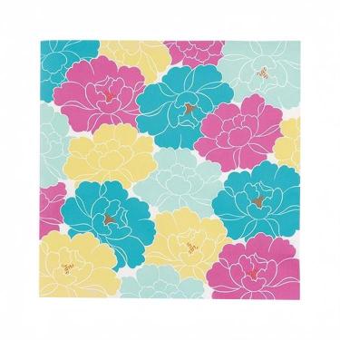 ひめむすび Adeline Klam 牡丹 50×50cm ターコイズピンク