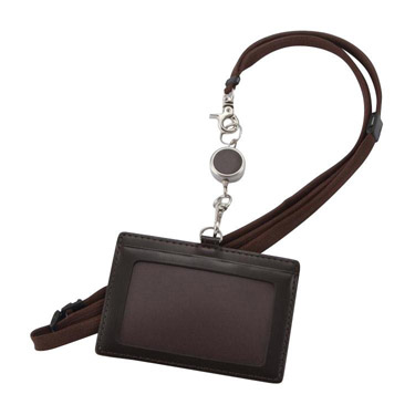 牛革製IDケース ダークブラウン