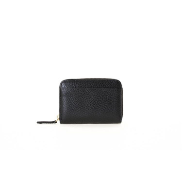 ラウンドコインケース イタリア革 ブラック