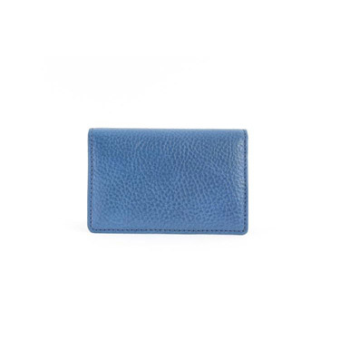 名刺入れ イタリア革 ブルー