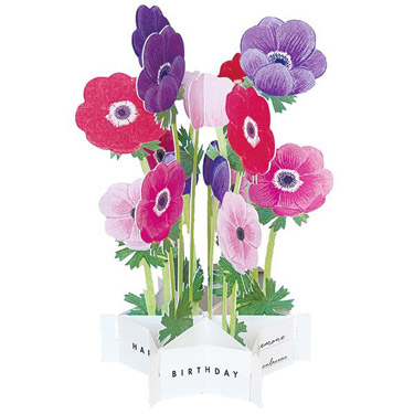 バースデーブルーミングカード アネモネ