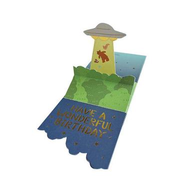 バースデーミニカード ポップアップ UMA UFO