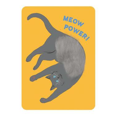 なでなでポストカード グレー