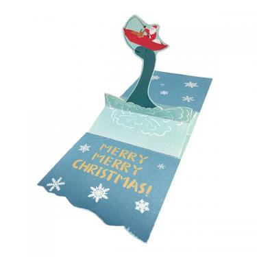 クリスマスミニカード ポップアップ UMA ネッシー