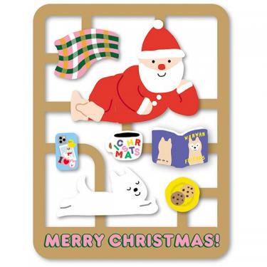 クリスマスカード プラモ のんびり