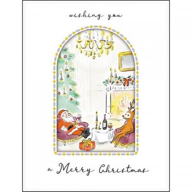 クリスマスカード ラグジュアリーサンタ リビング