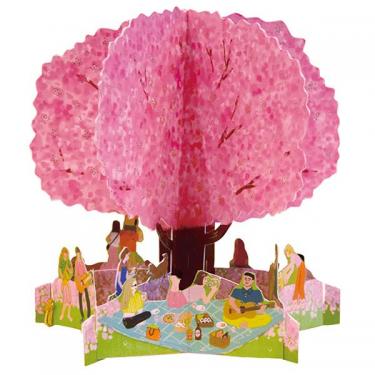 春柄 カード ポップアップ 桜 お花見