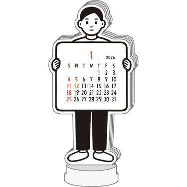 2026年1月始まりカレンダー 卓上 ダイカット Noritake ボーイ