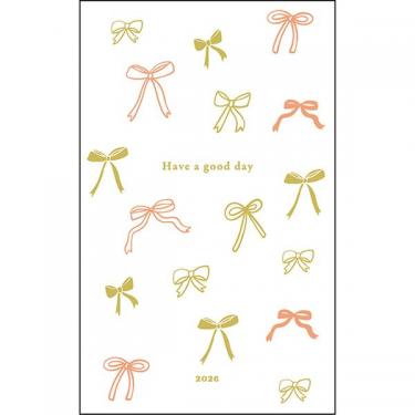 2025年12月始まり手帳 月間 B6スリム シック リボン