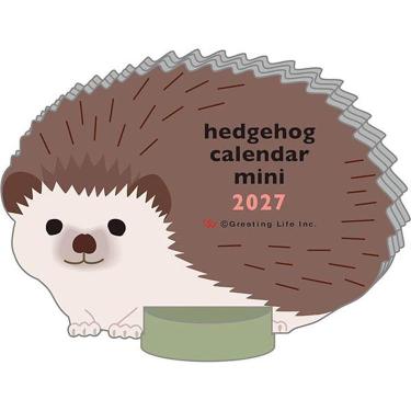 2027年1月始まり アニマルダイカットカレンダー ミニ ハリネズミ
