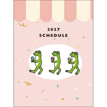 2027年1月始まり手帳 月間 A6 かえるの時間 ピンク