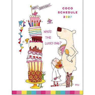 2027年1月始まり手帳 月間 A6 ココちゃん ケーキ