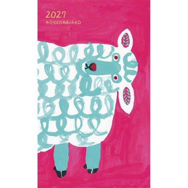 2026年12月始まり手帳 月間 B6スリム ミロコマチコ ピンク