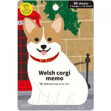 アニマルダイカットメモ コーギー