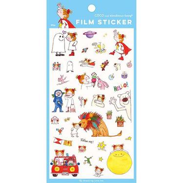 貼ってはがせるステッカー ココちゃん ブルー