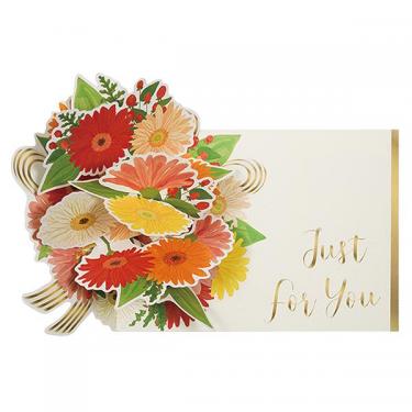 フラワーブーケメッセージギフトボード クリーム