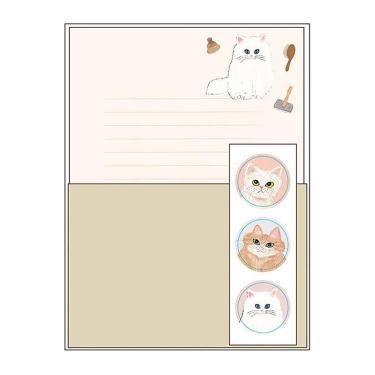 レターセット そで山かほ子 CAT& ベージュ