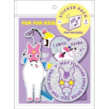 ステッカーパック FUN FUN KEIBA パープル