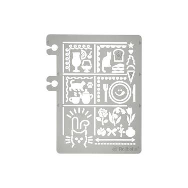 ロルバーン ポケット付メモ用 テンプレートデコレーション A シルバー
