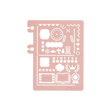 ロルバーン ポケット付メモ用 テンプレートデコレーション B ピンク