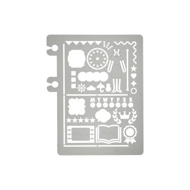 ロルバーン ポケット付メモ用 テンプレートデコレーション B シルバー