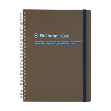 2025年10月始まり 月間 XL ロルバーンダイアリー ドロップ ブラウン