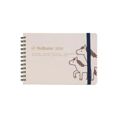 2025年10月始まり 月間 L ロルバーンダイアリー ポニー 横型 ライトピンク