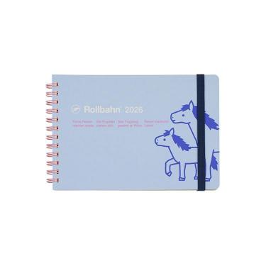 2025年10月始まり 月間 L ロルバーンダイアリー ポニー 横型 ライトブルー