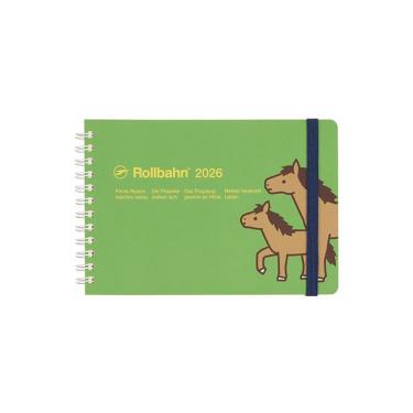2025年10月始まり 月間 L ロルバーンダイアリー ポニー 横型 グリーン