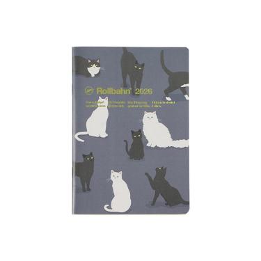 2025年10月始まり 月間 B6 ロルバーンノートダイアリー アニマル ブルーグレー