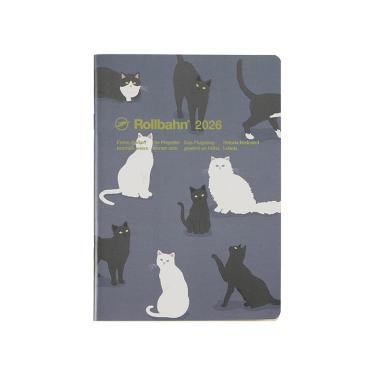 2025年10月始まり 月間 A5 ロルバーンノートダイアリー アニマル ブルーグレー