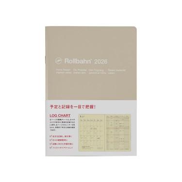 2025年10月始まり 月間 A5 ロルバーンノートダイアリー ログチャート グレージュ