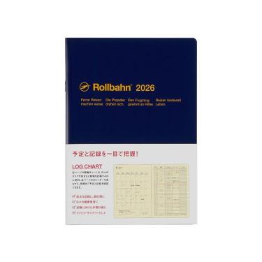 2025年10月始まり 月間 A5 ロルバーンノートダイアリー ログチャート ダークブルー
