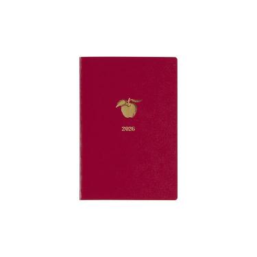 2025年10月始まり手帳 月間 A6変形 ポワン レッド