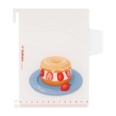 ロルバーン 下敷き ポケット付きメモL用 メリリー ドーナツ【ロフト限定】