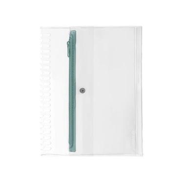 ロルバーン ポケット付メモ ストレージカバー A5 ブルーグレー