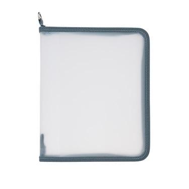 ロルバーン ポケット付メモ ラウンドケース A5 ブルーグレー