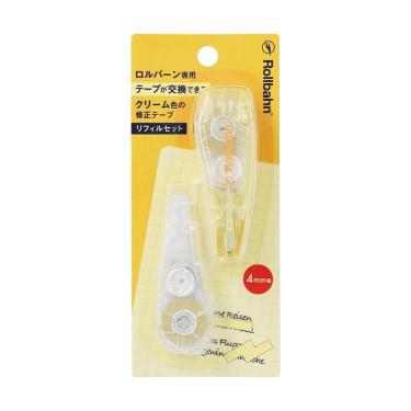 ロルバーン 修正テープ 交換式用 リフィルセット ライトイエロー