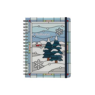 ロルバーン ポケット付メモ L ステンドグラス もみの木柄
