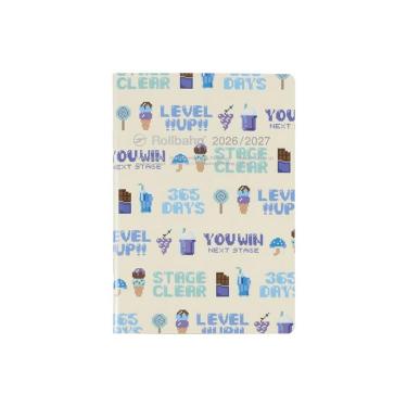 2026年3月始まり 月間 B6 ロルバーンノートダイアリー レベルアップ ブルー