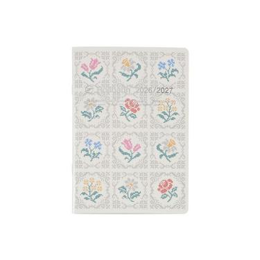 2026年3月始まり 月間 B6 ロルバーンノートダイアリー フローラ ホワイト
