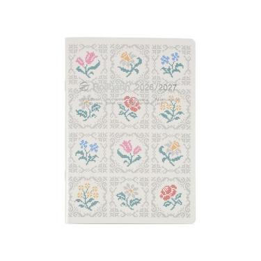 2026年3月始まり 月間 A5 ロルバーンノートダイアリー フローラ ホワイト