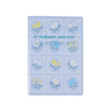 2026年3月始まり 月間 A5 ロルバーンノートダイアリー フローラ ライトブルー