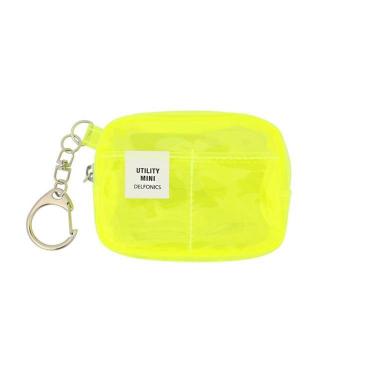 インナーキャリングキーホルダー クリア ネオンイエロー