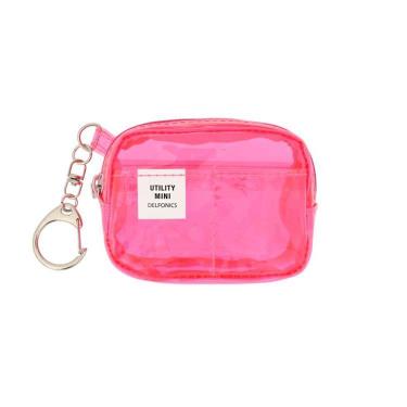 インナーキャリングキーホルダー クリア ネオンピンク