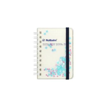 ロルバーン ポケット付メモ グリッター ミニ クリーム