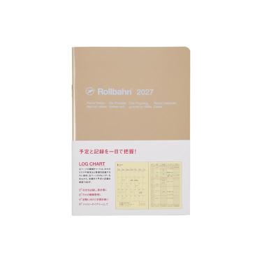 2026年10月始まり手帳 月間 B6 ロルバーンノートダイアリー ログチャート グレージュ