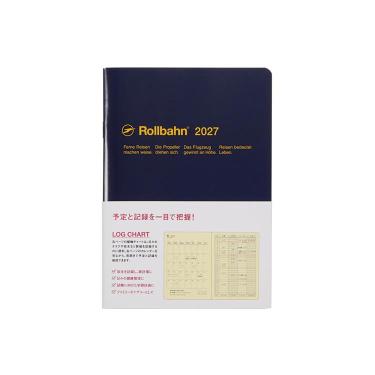 2026年10月始まり手帳 月間 B6 ロルバーンノートダイアリー ログチャート ダークブルー
